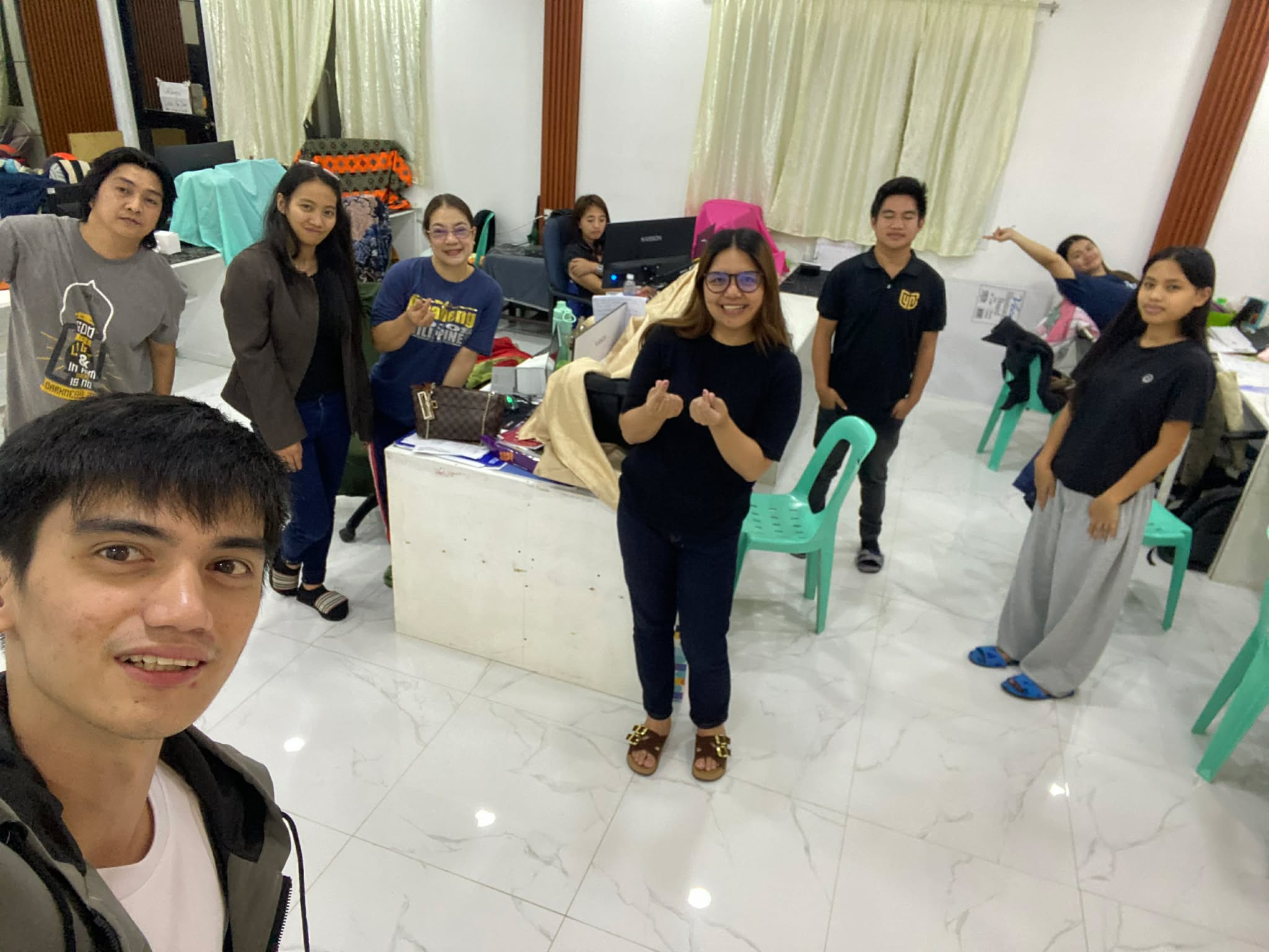 AHMVAS team members gathered for a small-group prayer session